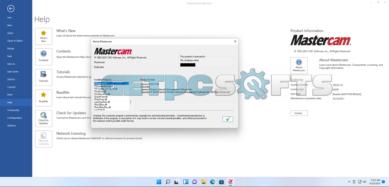 mastercam 2022 crack windows 10